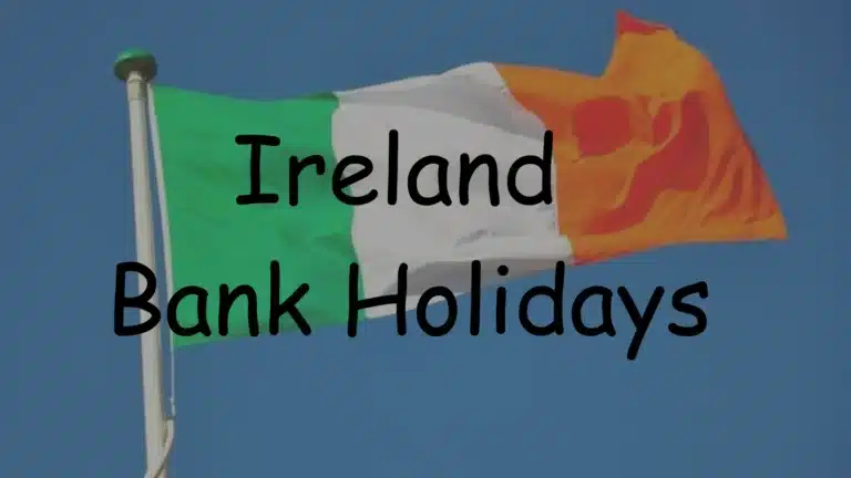 Ireland Bank Holidays